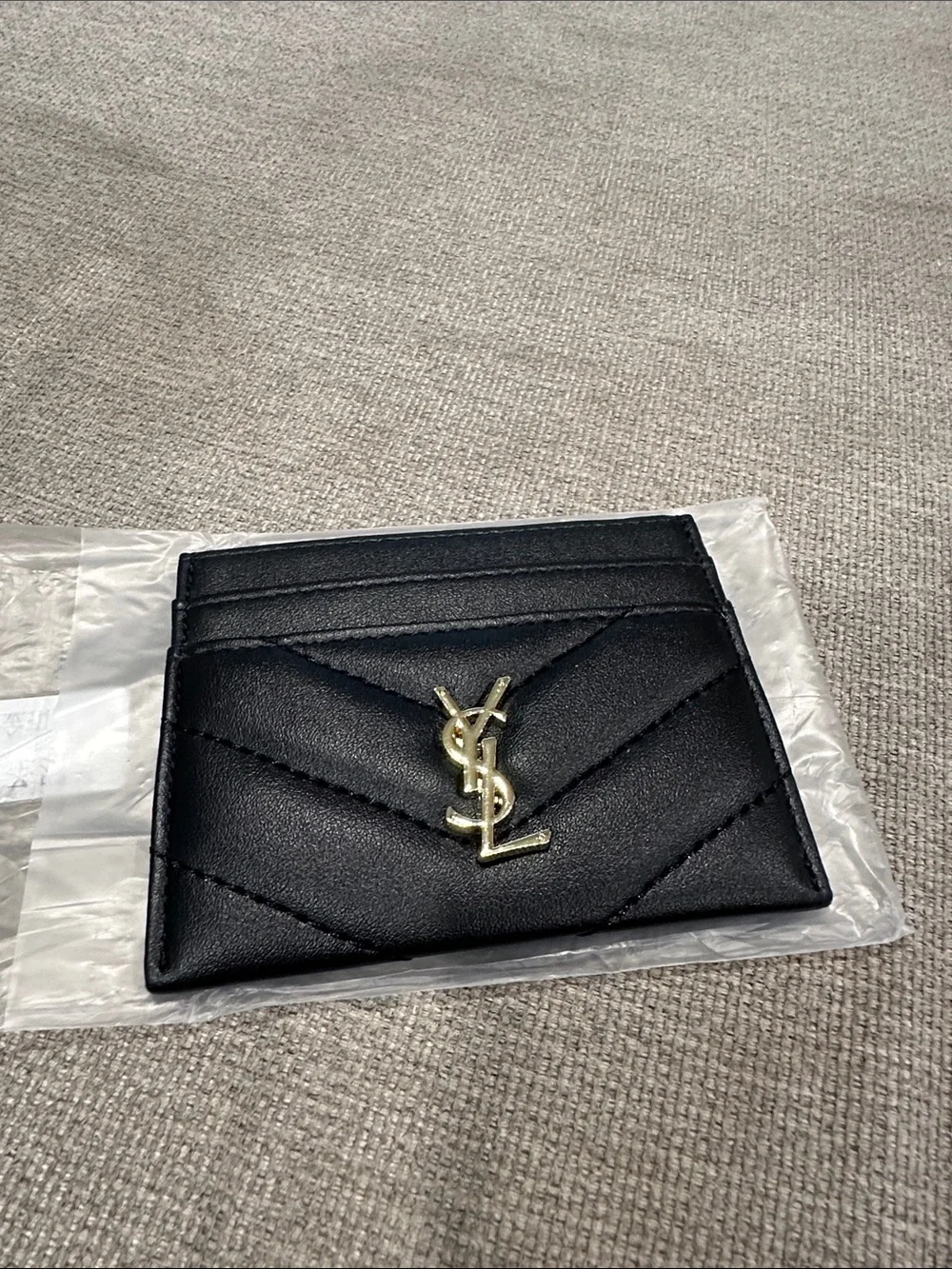 Black Quilted Leather Card Case